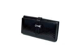 Dámská kožená peněženka v krabičce Cossroll K07-5242 BLACK