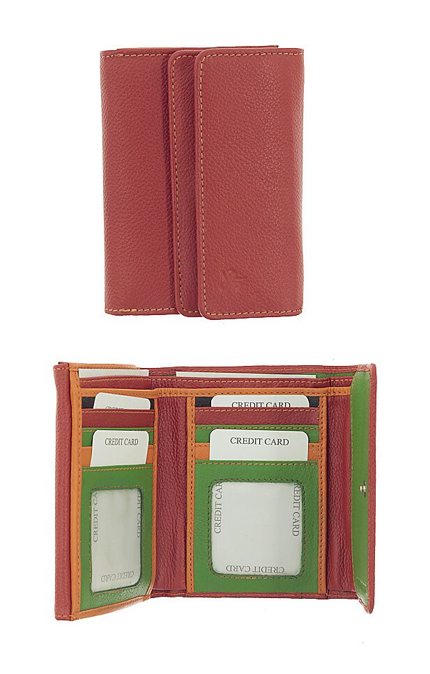 Peněženka Carraro Multicolour 833-MU-02 červená