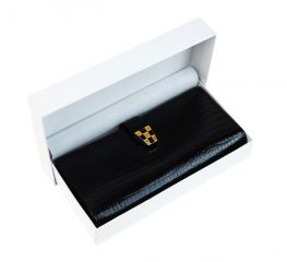 Dámská kroko kožená peněženka v krabičce Cossroll A16-5242 černá E-batoh