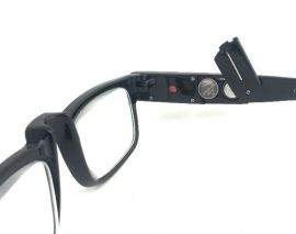 Dioptrické brýle se světýlkama +3,50 hnědé obruby E-batoh