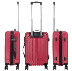 Cestovní kufry sada PALMA L,M,S RED BRIGHT MONOPOL E-batoh