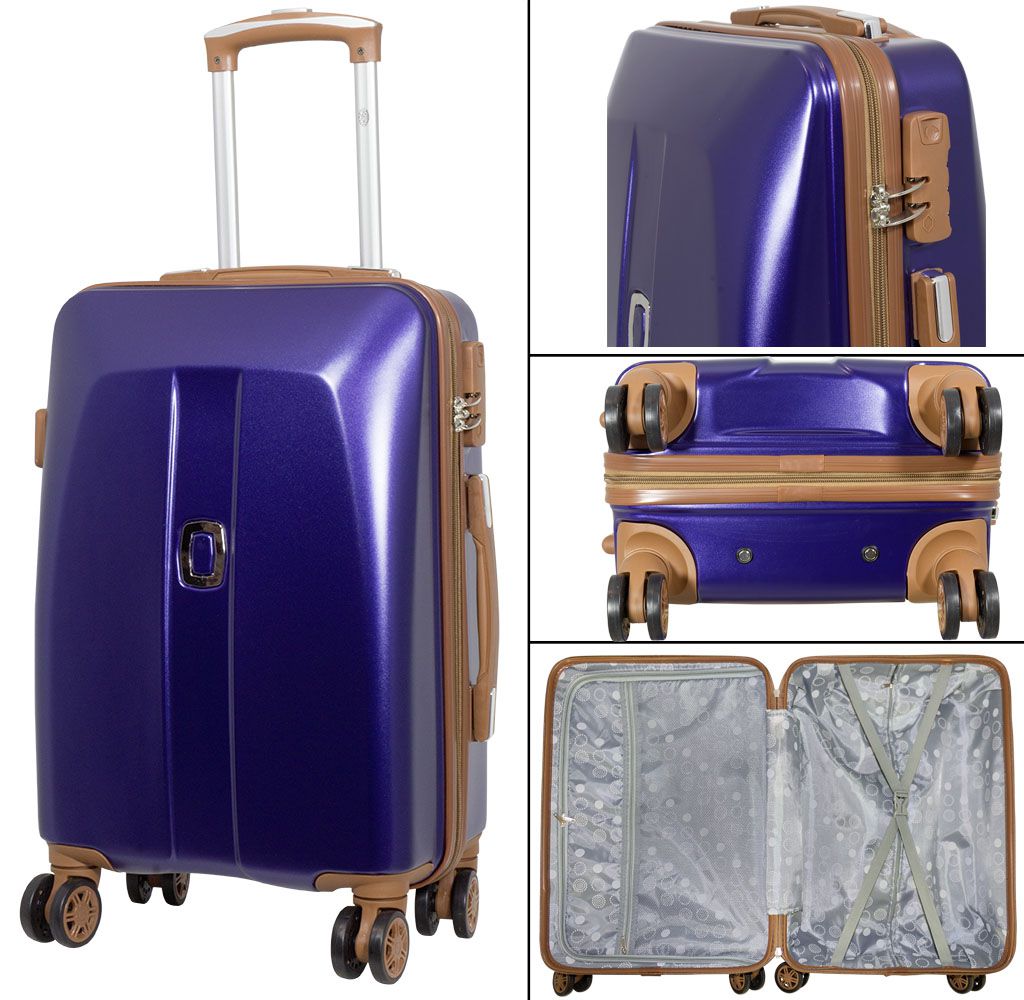 Cestovní kufr ABS Bruggy malý S modrý MONOPOL E-batoh
