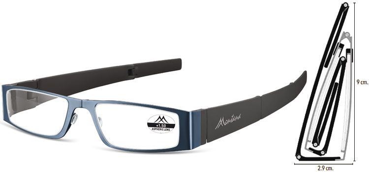 SKLÁDACÍ dioptrické brýle MR26B BLUE+2,00