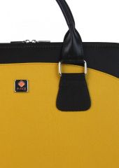 PUNCE LC-01 hořčicově žlutá dámská kabelka pro notebook do 15.6 palce E-batoh