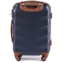 Cestovní kufr WINGS 402 ABS BLUE malý S E-batoh