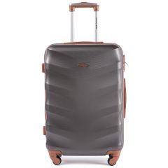 Cestovní kufr WINGS 402 ABS DARK GREY střední M E-batoh
