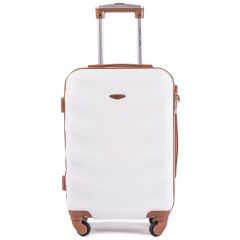 Cestovní kufr WINGS 402 ABS DIRTY WHITE malý S E-batoh