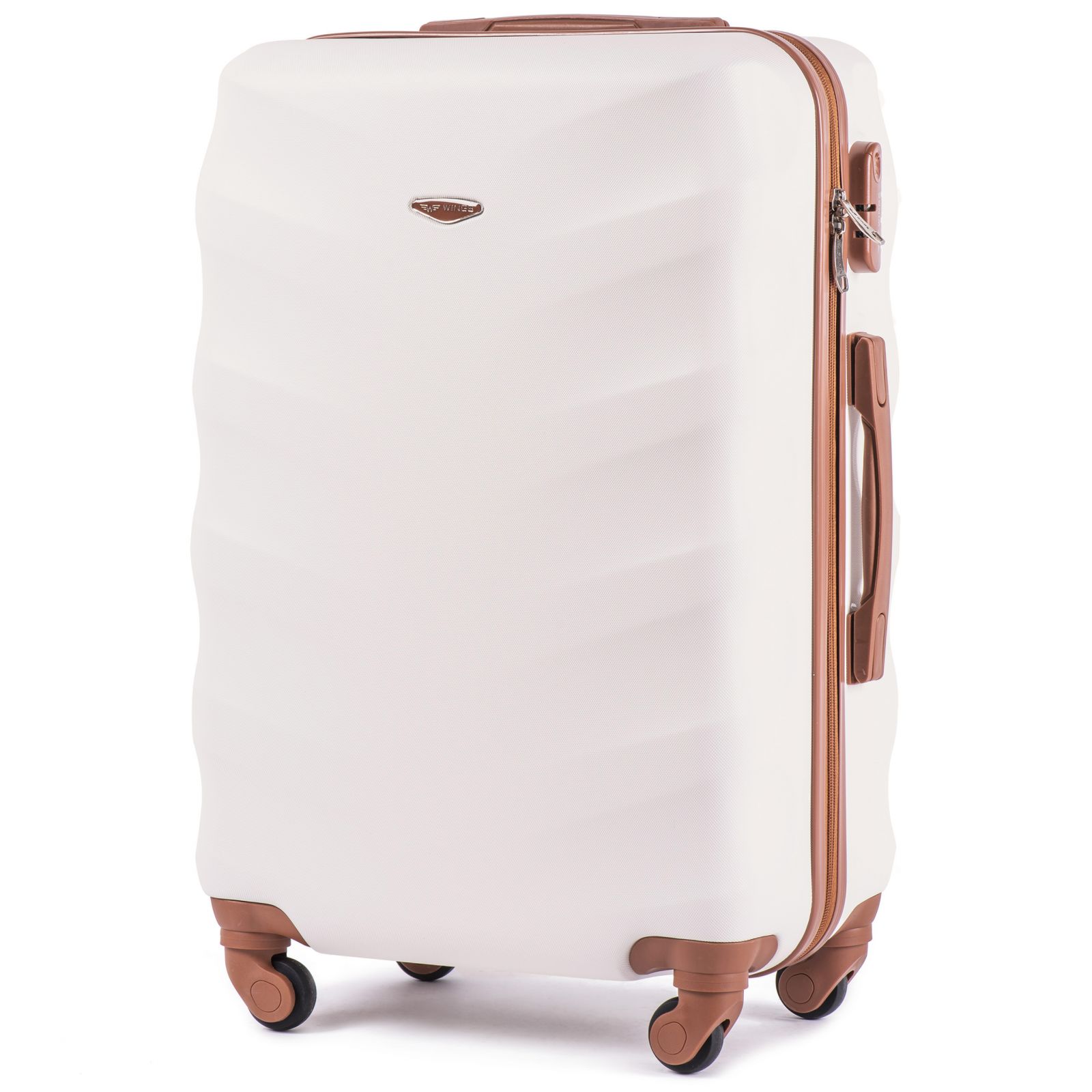 Cestovní kufr WINGS 402 ABS DIRTY WHITE střední M