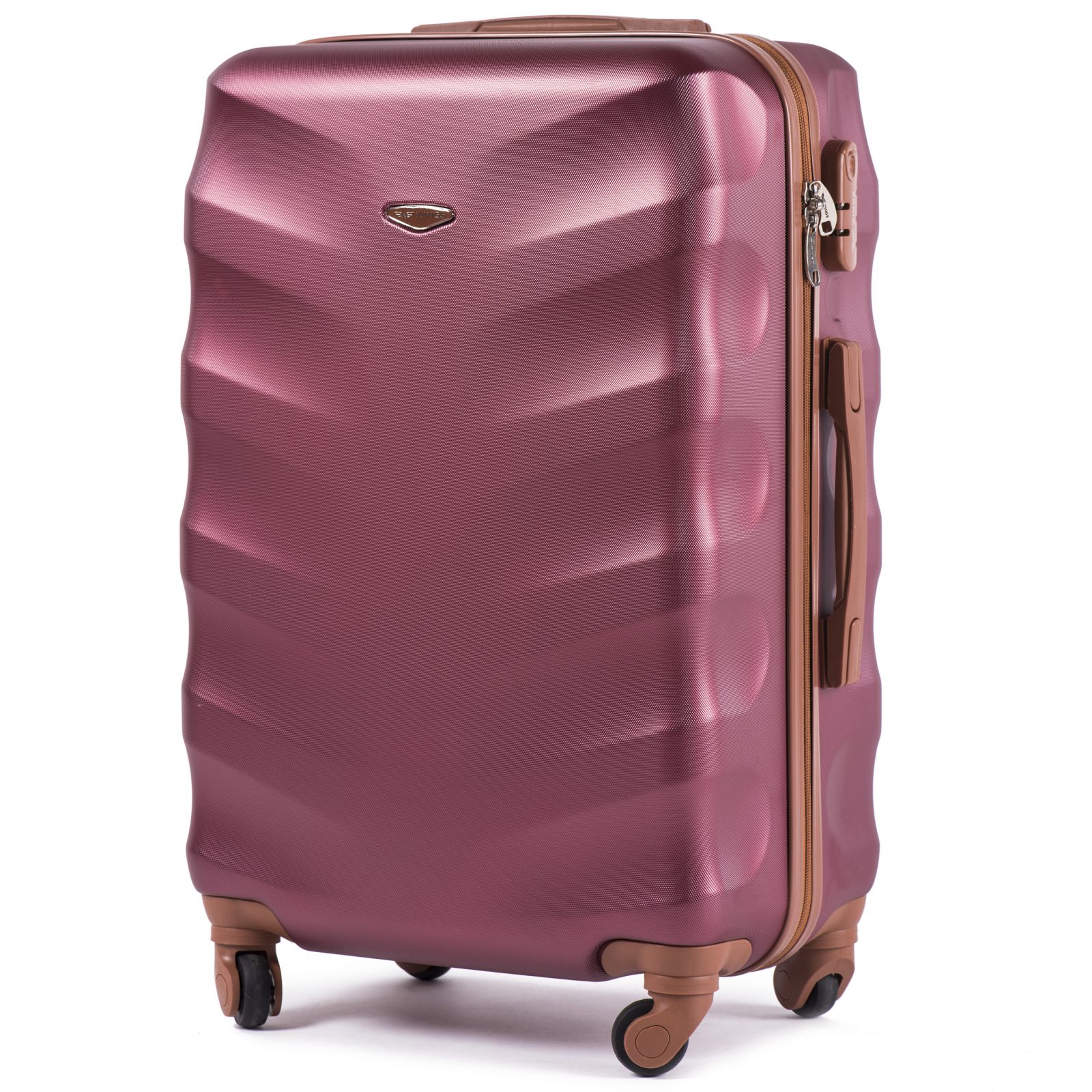 Cestovní kufr WINGS 402 ABS WINE RED střední M