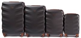 Cestovní kufry sada WINGS 402 ABS BLACK L,M,S,xS