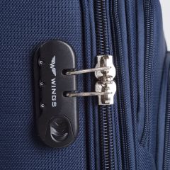 Cestovní kufr WINGS 6802 BLUE střední M E-batoh