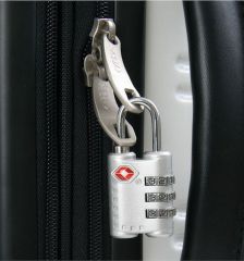 Visací kódový zámek TSA - stříberná 2 E-batoh