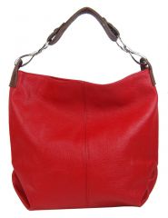 Kožená dámská kabelka Shaila červená
