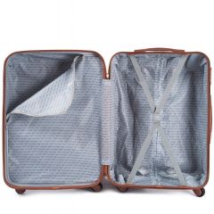 Cestovní kufr WINGS 402 ABS BLUE malý S E-batoh