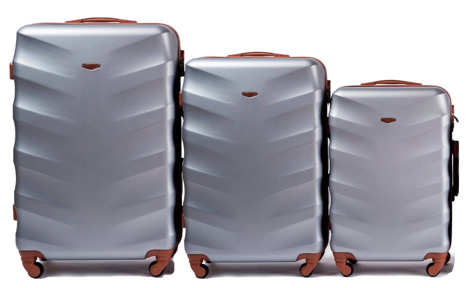 Cestovní kufry sada WINGS 402 ABS SILVER L,M,S