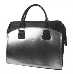 PUNCE LC-01 Stříbrná dámská kabelka pro notebook do 15.6 palce E-batoh