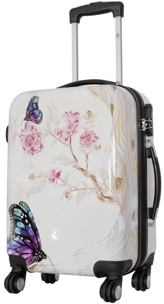 Cestovní kufr Motýl na kytce malý S