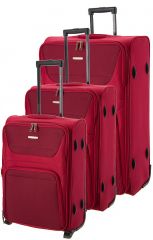 Cestovní kufry set 3ks BHPC Travel S,M,L BH-237-02 červená