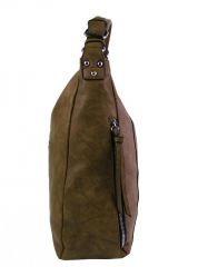 Moderní velká hnědá dámská kombinovaná kabelka YH1649 NEW BERRY E-batoh