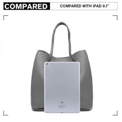 Praktický dámský kabelkový set 4v1 Miss Lulu šedá Lulu Bags (Anglie) E-batoh