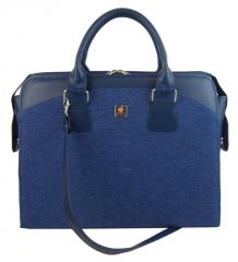 PUNCE LC-01 riflová modrá dámská kabelka pro notebook do 15.6 palce E-batoh