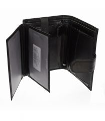 GROSSO Kožená pánská matná peněženka černá RFID se zápinkou v krabičce E-batoh
