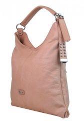 Moderní velká růžová kombinovaná dámská kabelka 3753-DE Demra E-batoh