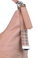 Moderní velká růžová kombinovaná dámská kabelka 3753-DE Demra E-batoh
