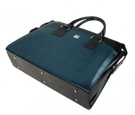 PUNCE LC-01 modrá petrolejová dámská kabelka pro notebook do 15.6 palce E-batoh