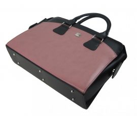 PUNCE LC-01 starorůžová matná dámská kabelka pro notebook do 15.6 palce E-batoh