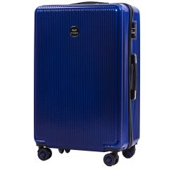 Cestovní kufry sada WINGS AFRICAN ABS- PC BLUE L,M,S E-batoh