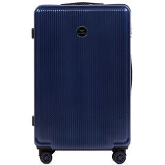 Cestovní kufr WINGS AFRICAN ABS POLIPROPYLEN DARK BLUE velký L E-batoh