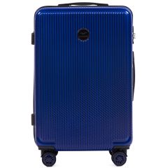 Cestovní kufr WINGS ABS POLIPROPYLEN BLUE střední M TSA E-batoh