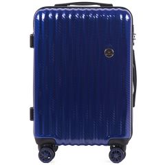 Cestovní kufr WINGS ABS POLIPROPYLEN DARK BLUE malý S E-batoh