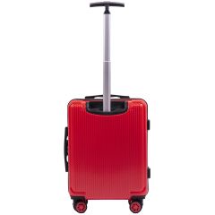 Cestovní kufr WINGS ABS POLIPROPYLEN BLOOD RED malý S E-batoh