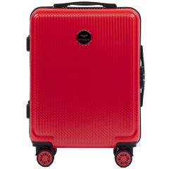 Cestovní kufr WINGS ABS POLIPROPYLEN BLOOD RED malý S E-batoh