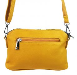 Žlutá crossbody dámská kabelka se třemi oddíly 5414-BB BELLA BELLY E-batoh