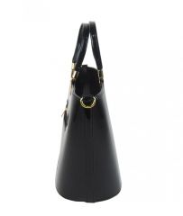 Luxusní kabelka černá lakovaná S7 zlaté kování GROSSO E-batoh