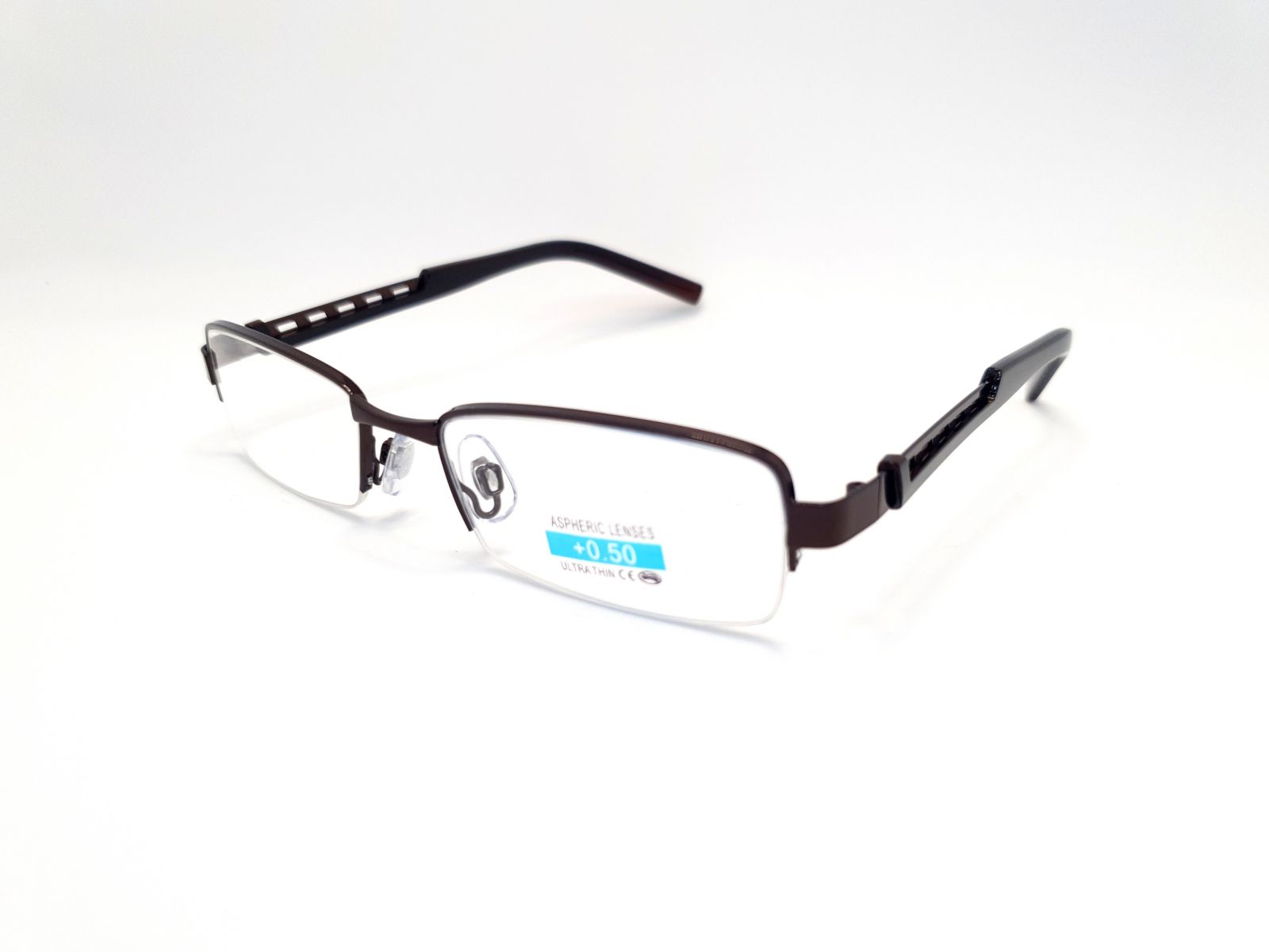 Dioptrické brýle M1.02/ +4,50 hnědý rámeček
