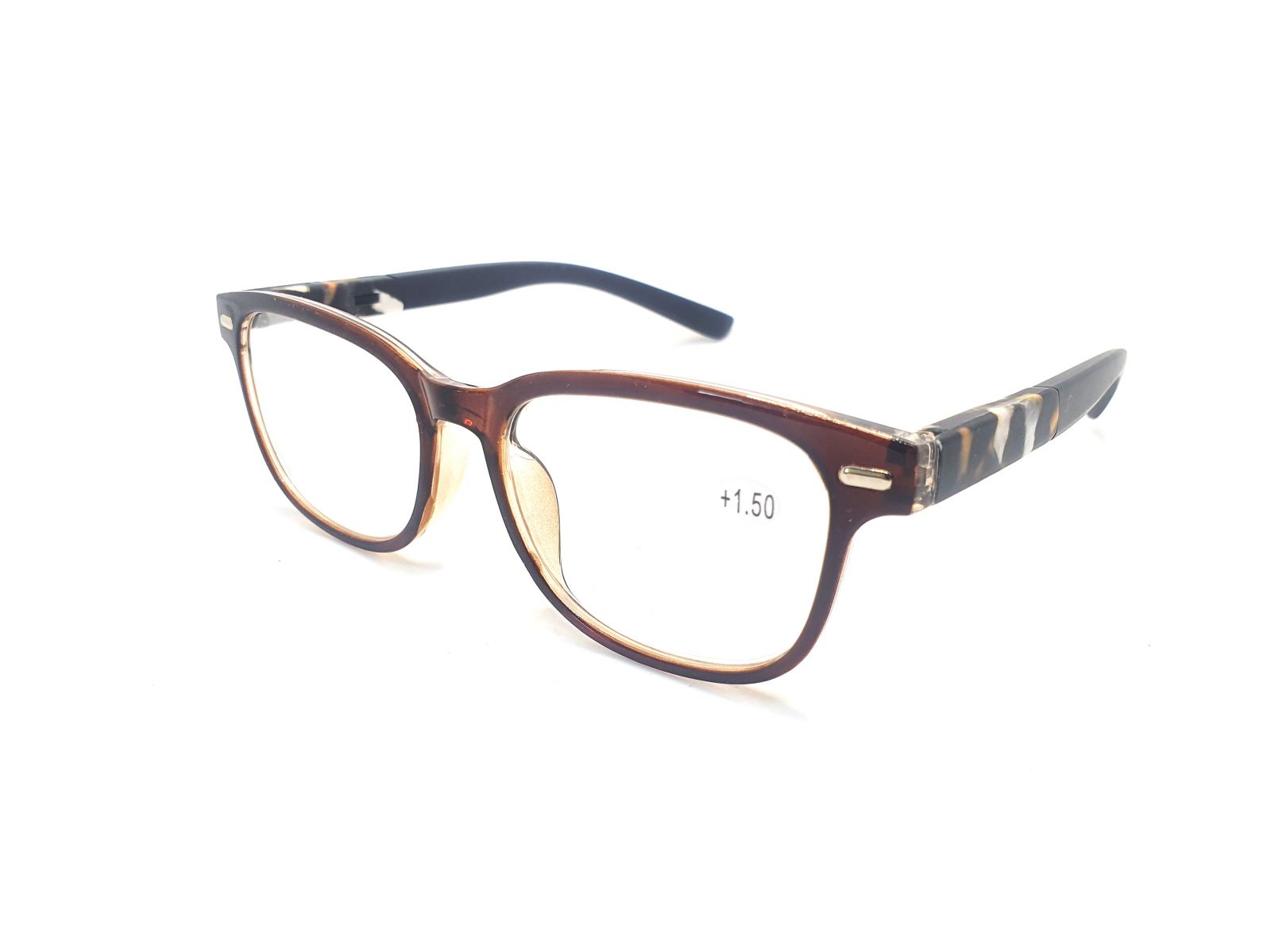 Dioptrické brýle Y18186 / +1,00 s pérováním hnědé
