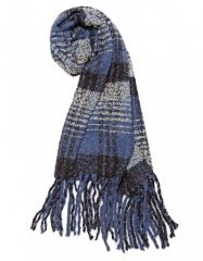 Luxusní módní teplá dámská dlouhá šála S6429 modrá KONO E-batoh