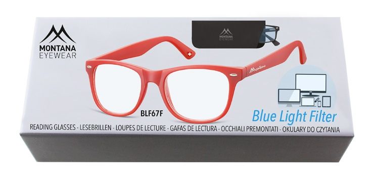 Brýle na počítač BLF BOX 67F RED +1,00