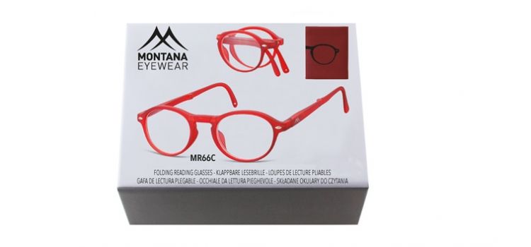 SKLÁDACÍ dioptrické brýle BOX66C RED +1,50
