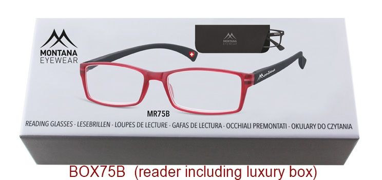 Dioptrické brýle BOX75B Red/ +1,00 MONTANA EYEWEAR E-batoh