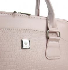 PUNCE LC-01 pudrová matná dámská kabelka pro notebook do 15.6 palce E-batoh