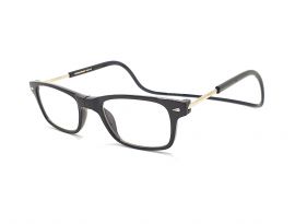 Dioptrické brýle na čtení s magnetem A015 +2,50 - černé obroučky