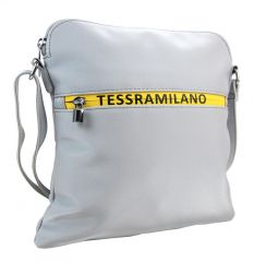 Sportovní crossbody dámská textilní kabelka 5329-BB stříbrná MARIA MARNI E-batoh