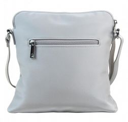 Sportovní crossbody dámská textilní kabelka 5329-BB stříbrná MARIA MARNI E-batoh