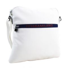 Sportovní crossbody dámská textilní kabelka 5329-BB bílá MARIA MARNI E-batoh