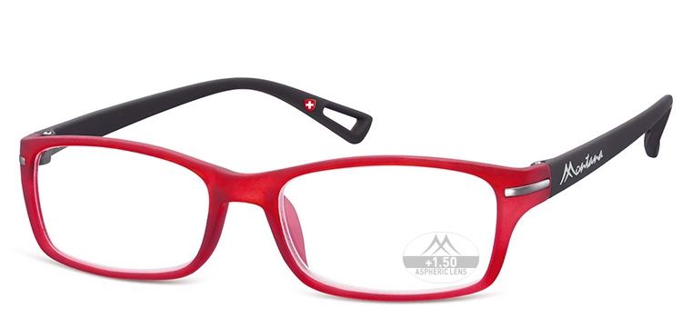 MONTANA EYEWEAR Dioptrické brýle MR76B BLACK RED +3,50